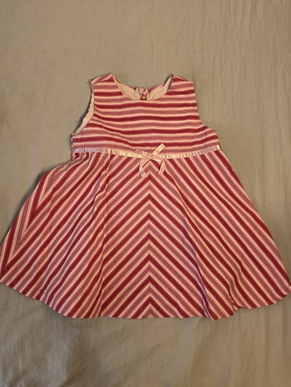 Vintage 2000s Baby GAP Red and Pink Striped Dress